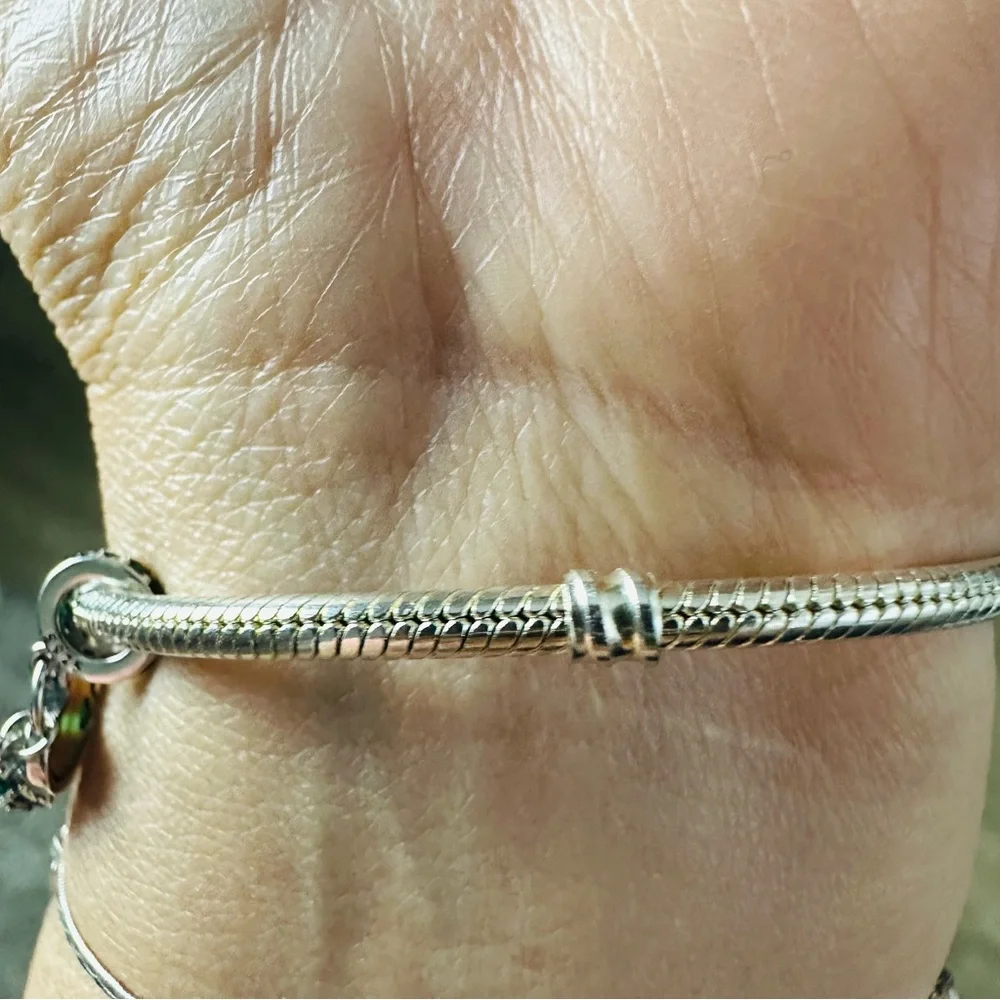 Sterling Silver 925 Pandora 7.0” Heart Bracelet Solid Brand New - Picture 4 of 8